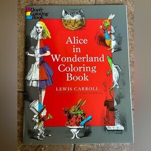 Vintage Alice in Wonderland coloring story book new unused